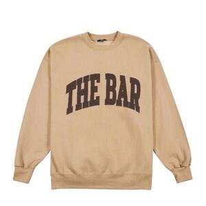The Bar Beige Crewneck Sweater